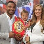 Kell Brook with his partner and daughter