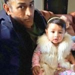 MS Dhoni with his daugher Ziva