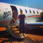 Martin Garrix with the Plane of his name