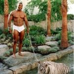 Mike Tyson with Bengal Tiger