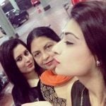 Nikita Sharma with her mother and sister
