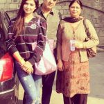 Nikita Sharma with her parents