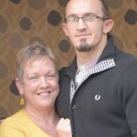 Adrian Neville with mother Jill