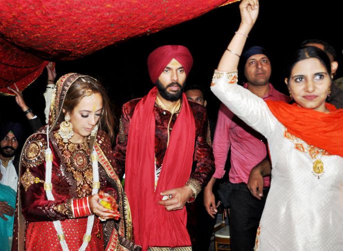 Yuvraj Singh & Hazel Keech post wedding return