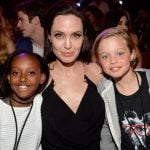 Angelina Jolie with Zahara and Shiloh