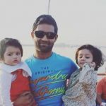 Asad Shafiq with his daughters Afra (Left) and Anabia (Right)