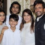 Javed Jaffery with her Sons and daughter