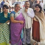Vinod Dua With His Wife and Daughters