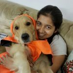Pawni Pandey with her pet