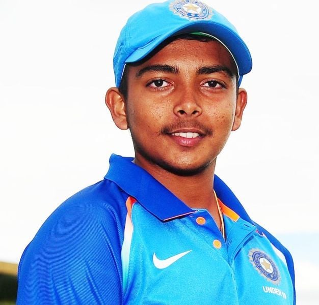 prithvi shaw jersey number