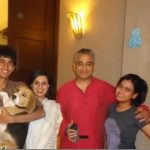 Sagarika Ghose with her husband and children