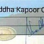 Shraddha Kapoor signature