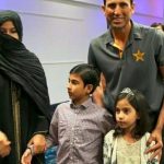 Younis Khan with his wife and children