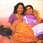 Juhi Chawla with her mother