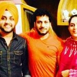 Mehtab Virk with Punjabi singer Surjit Khan and sister Navneet