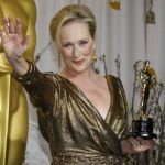 Meryl Streeps receiving Oscar