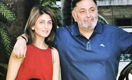 Rishi Kapoor With his daughter Riddhima