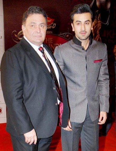 Rishi Kapoor With his son Ranbir Kapoor