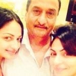Rubina Bajwa with her father and sister Neeru Bajwa