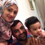 Tamim Iqbal with his Wife and Son