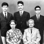 Young Naseeruddin Shah (left) with his parents and brother