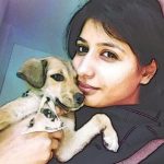 Zenith Sidhu with her pet dog