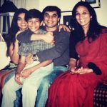 Young Arjun Kanungo with his mother (extreme right)