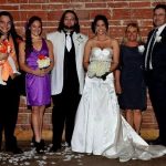 From left to right: Brother Bo Dallas, Sister in law Sarah, Bray Wyatt, Wife Samantha, Mother Stephanie, Father Mike Rotunda (aka IRS)