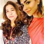 Humaima Malick with her mother
