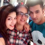 Mehreen Pirzada with her mother and brother