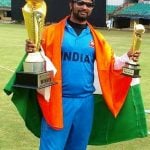 Prakash Jayaramaiah, man of the match in the Blind World Cup T20 2017
