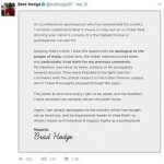 Brad Hodge apologized to Virat Kohli