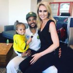 JP Duminy with his wife and daughter