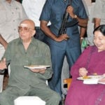 Jayalalithaa (right), and Cho Ramaswamy (left)