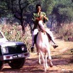 Raja Bhaiya riding Horse