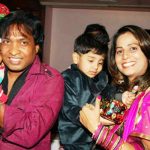Sunil Pal with his wife and sons
