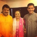 Aditya Narayan with his Parents