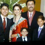 Noman Ijaz with his wife and three sons