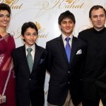 Omar Abdullah with his wife and two sons