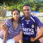 Samuel Badree with his wife