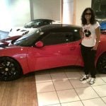 Alicia Keys with her car Lotus Evora GTE