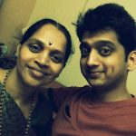 Amey Wagh with his mother