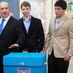 Benjamin Netanyahu with his two Sons