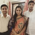Kajal Raghwani with her brothers