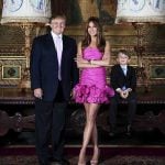 Melania Trump with her Husband and Son Barron