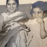 Natasha Rastogi (Childhood) with her mother Rachna Khanna