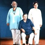 Raj Kapoor Sitting and Shammi and Shashi Kapoor standing left and right respectively