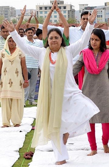 Vasundhara Raje on International Yoga day