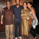 Abhishek Kapoor with his parents and wife