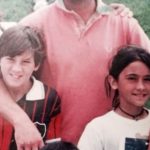 Antonella Roccuzzo and Messi in childhood